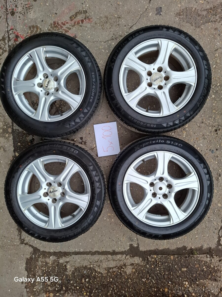 5x100 fabia ibiza 185/60r15 zimne gumy