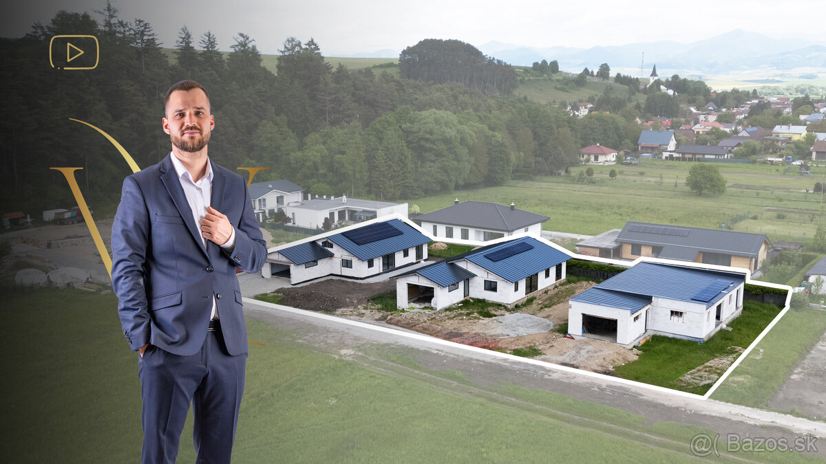 Na predaj 3 moderné nízkoenergetické rodinné domy v obci Val