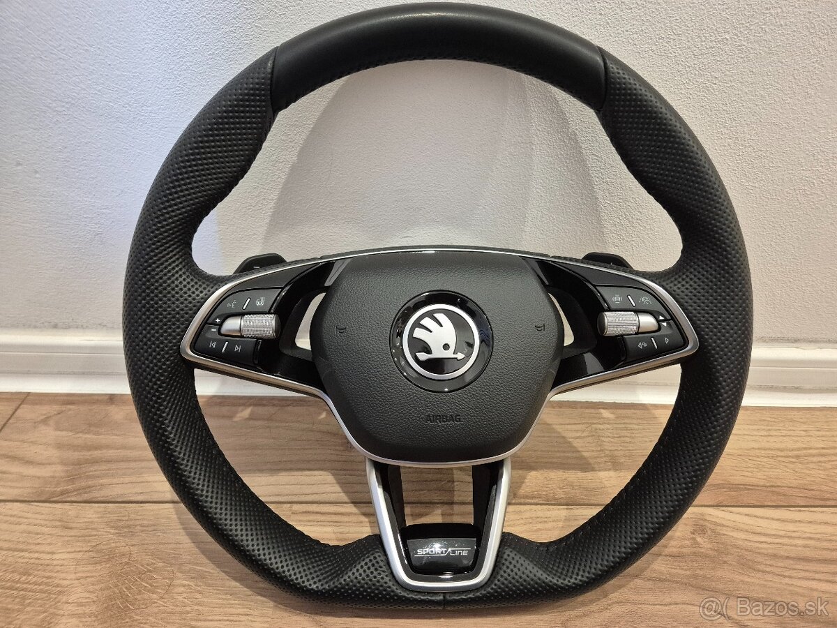 NOVY VOLANT SKODA VYHRIEVANÝ S PADLAMI A AIRBAGOM sportline