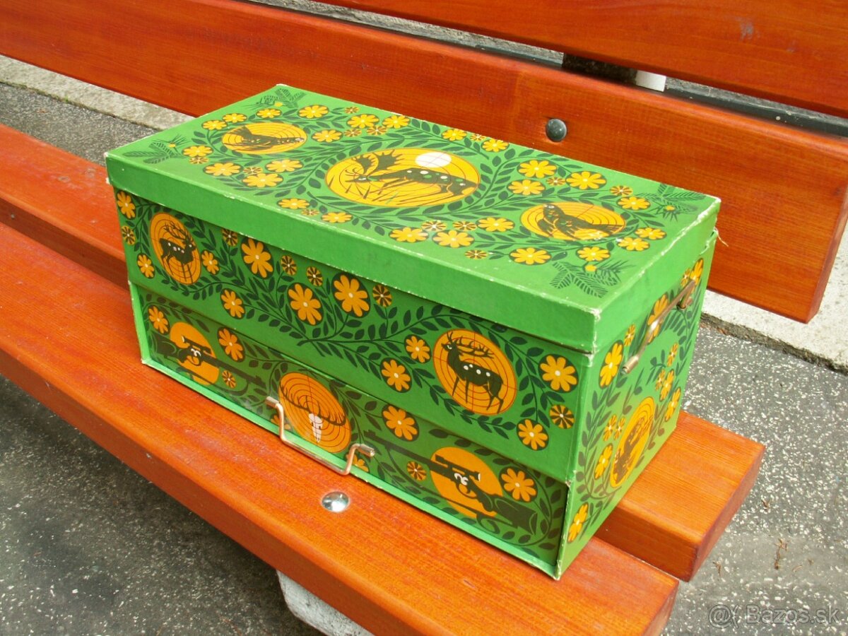 Poľovnícka súprava napr. na kávu - zaujímavý RETRO darček.