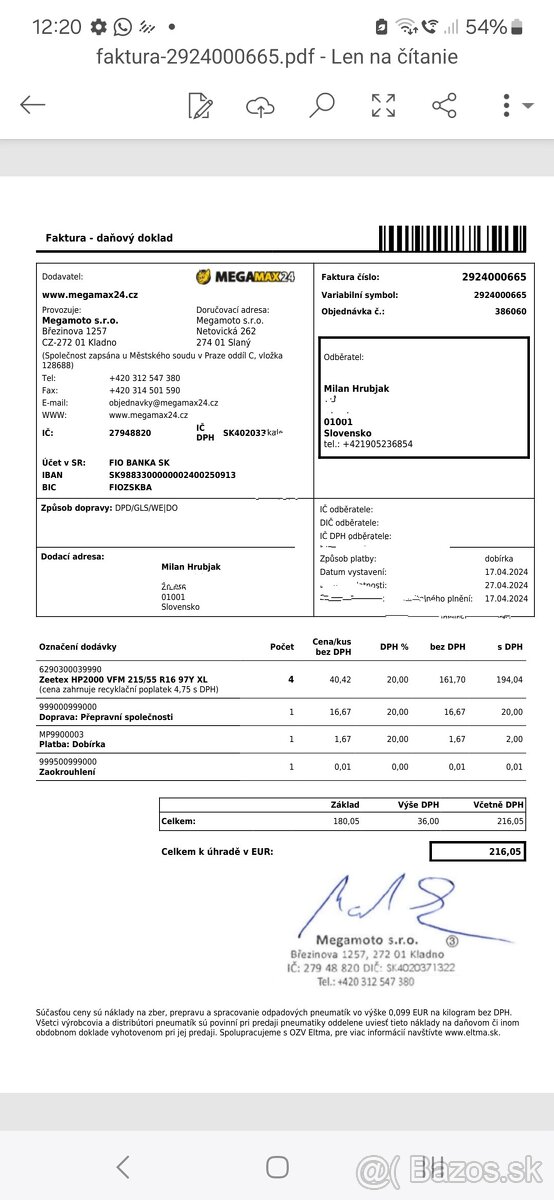 Letné pneumatiky 215/55 R16 97Y XL
