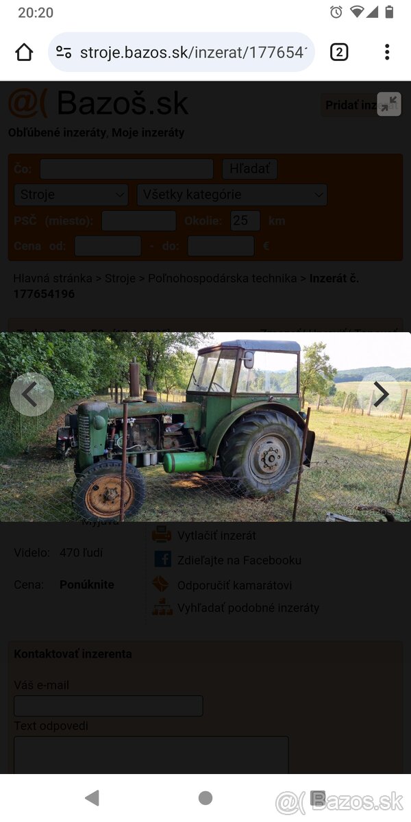 Predám traktor Zetor super 50
