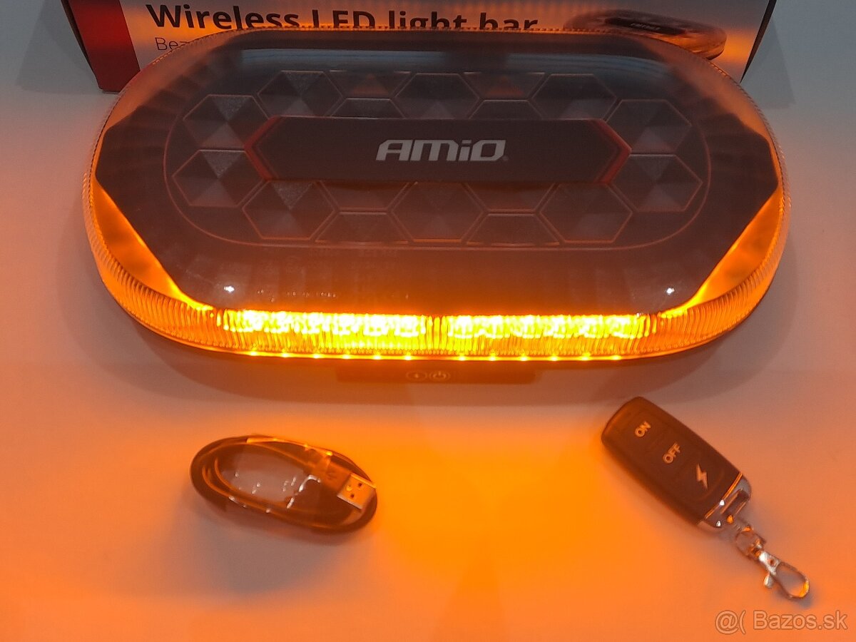 Bezdrôtová LED Majáková rampa 32cm x 19cm s diaľkovým