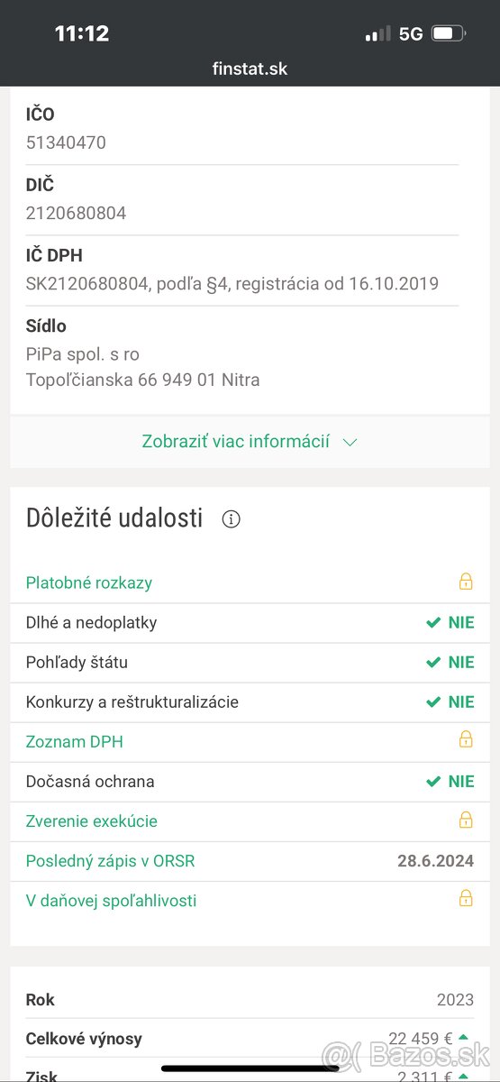 s.r.o za prepis