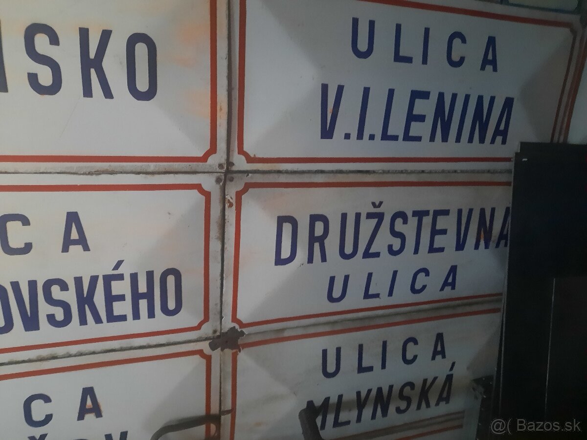 Predám smaltované tabule ulíc