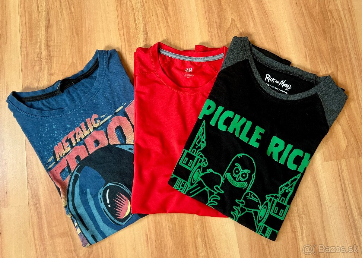 3 pánske tričká, S-M