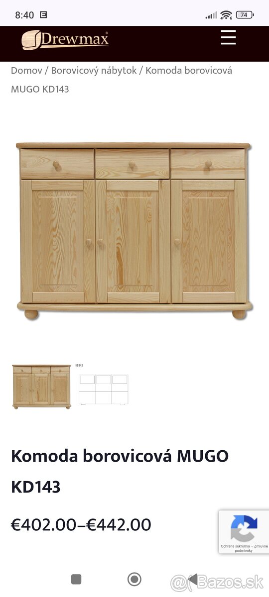 Komoda - borovica