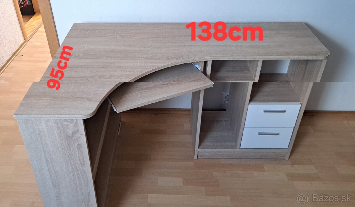 Písací stôl rohový