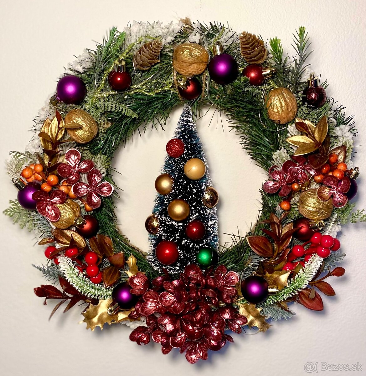 Vianočný veniec na dvere s LED podsvietením vianočná dekorác