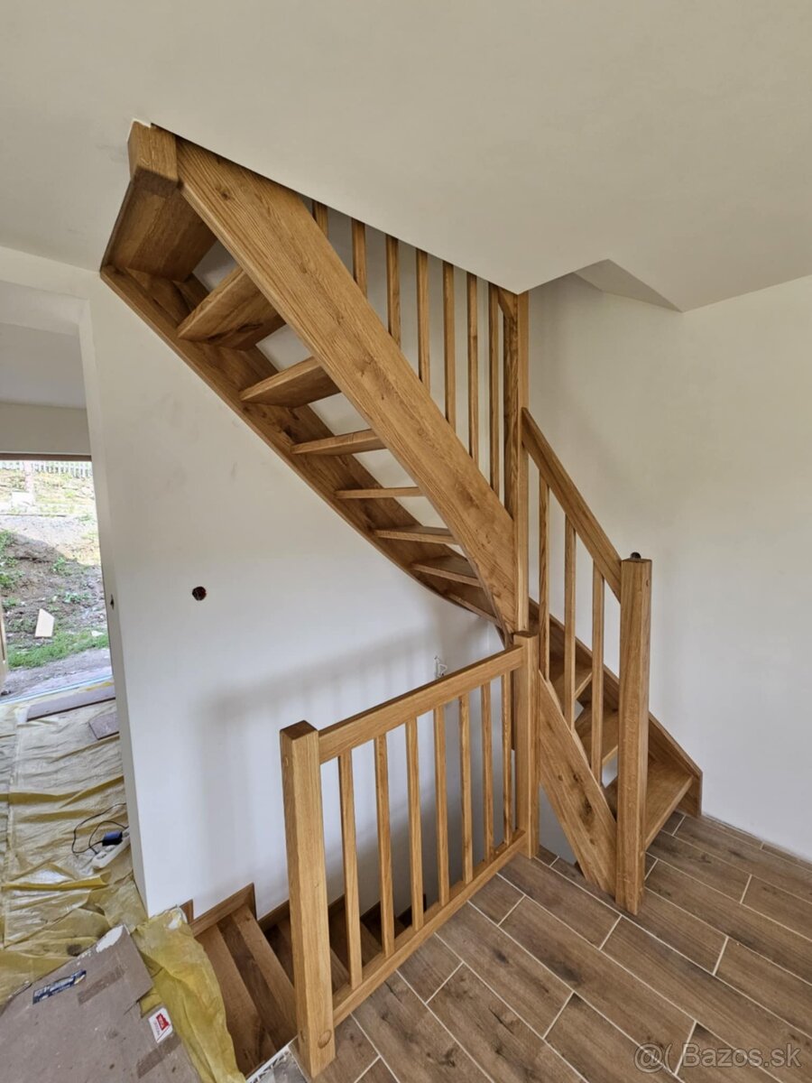 Drevené schody výroba