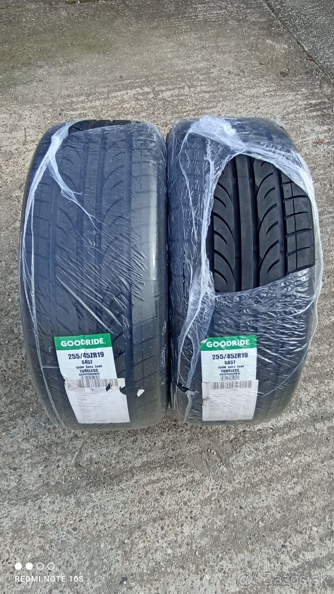 Predám 2ks nové letné pneu GOODRIDE 255/45R19