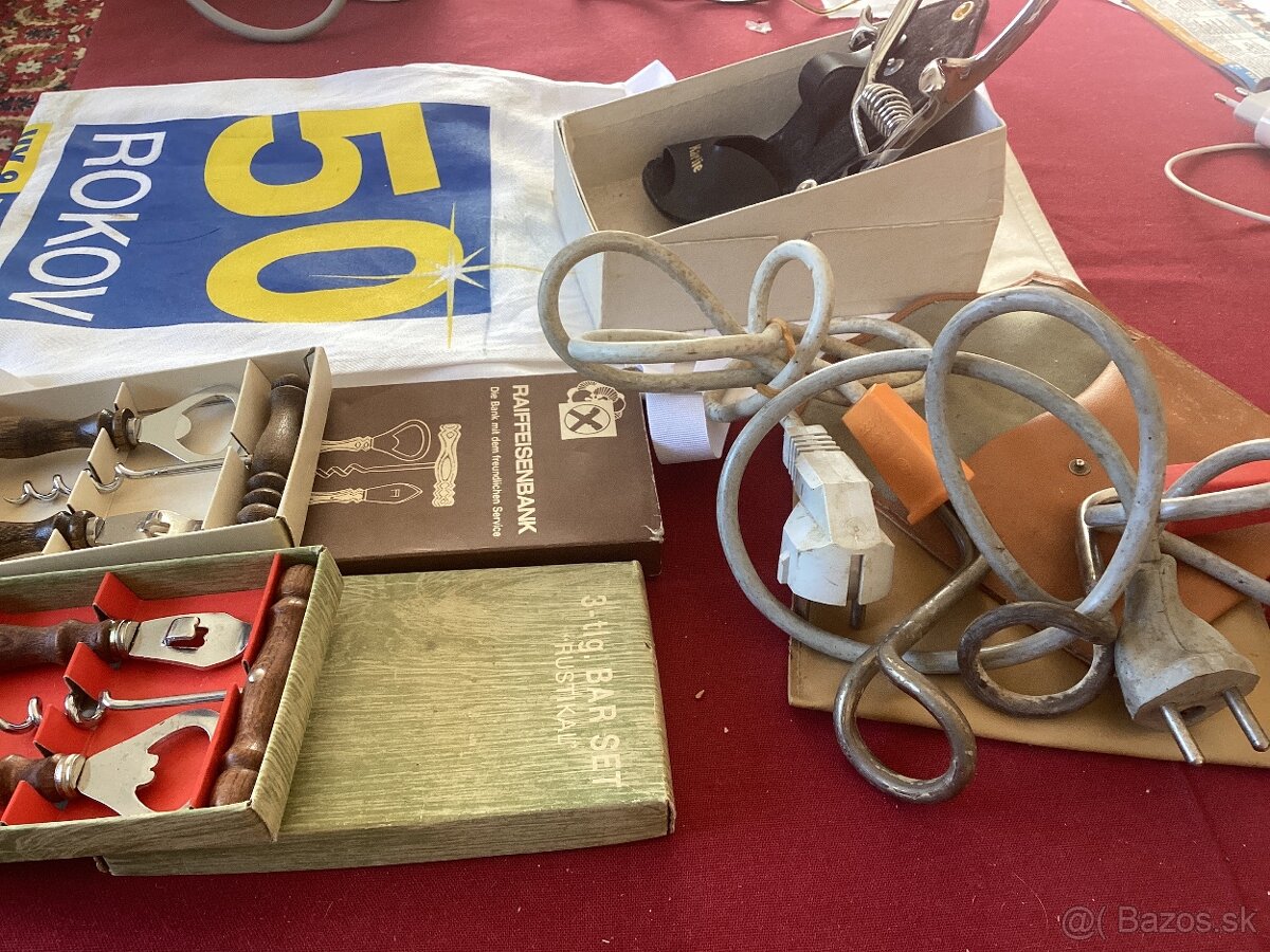 Zásterka,strojček,otvaraky,ohrievače na vodu