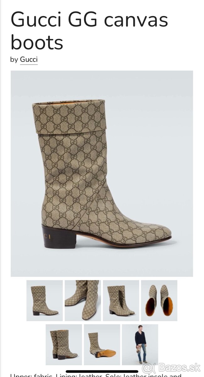 Originál Gucci čižmy, pc 1069€ , ako nové