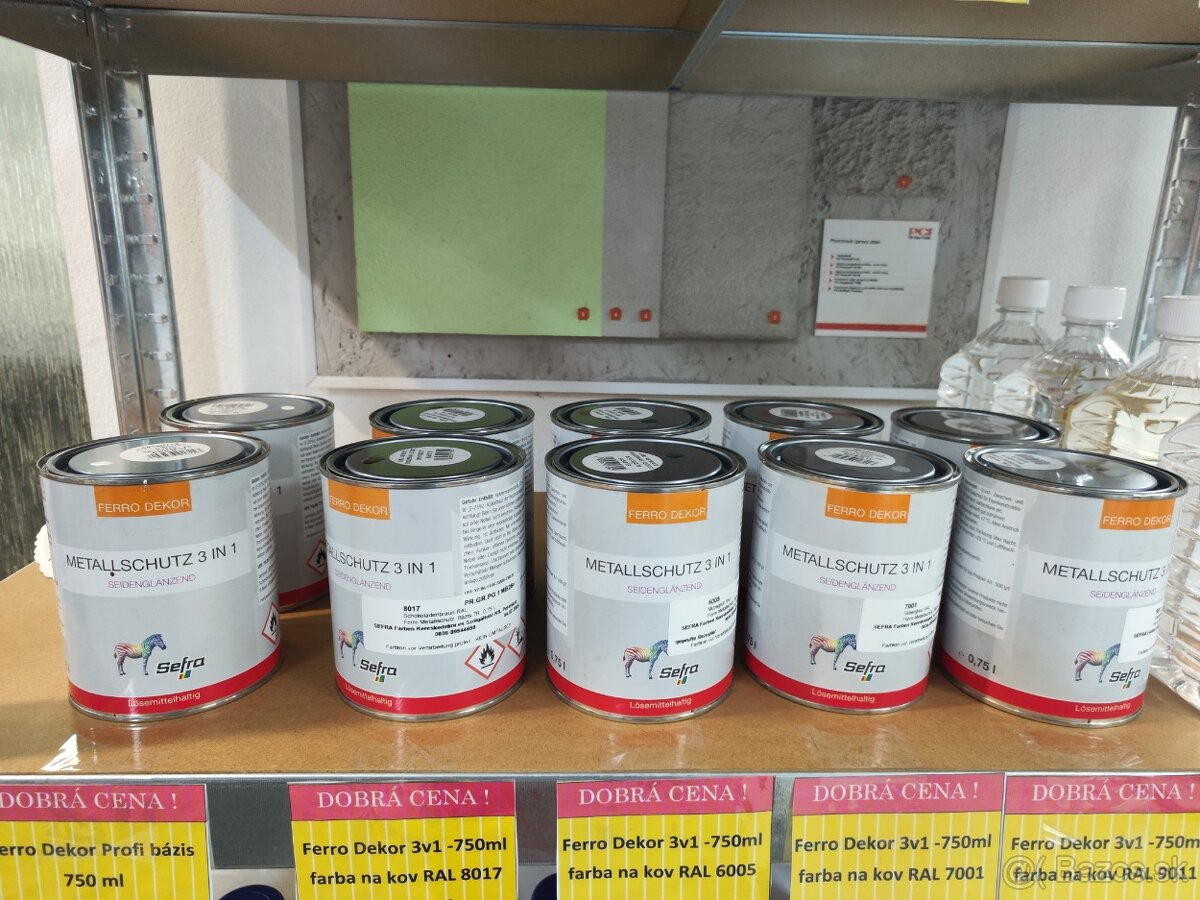 Kovová ochranná farba - Ferro Dekor 3v1 - bielá 750 ml.