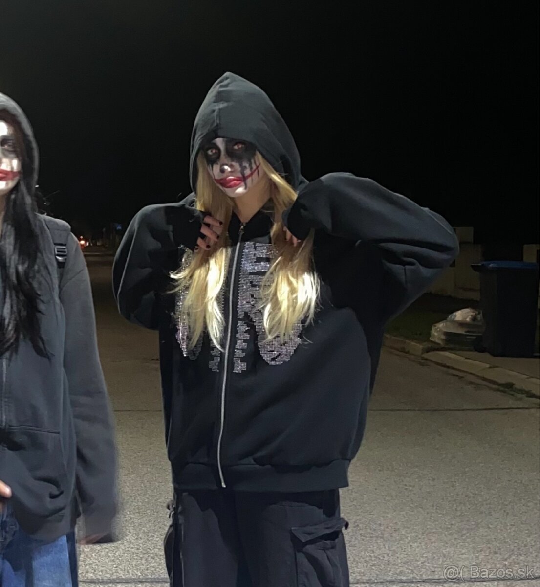 halloween mikina kostra skeleton y2k cropp