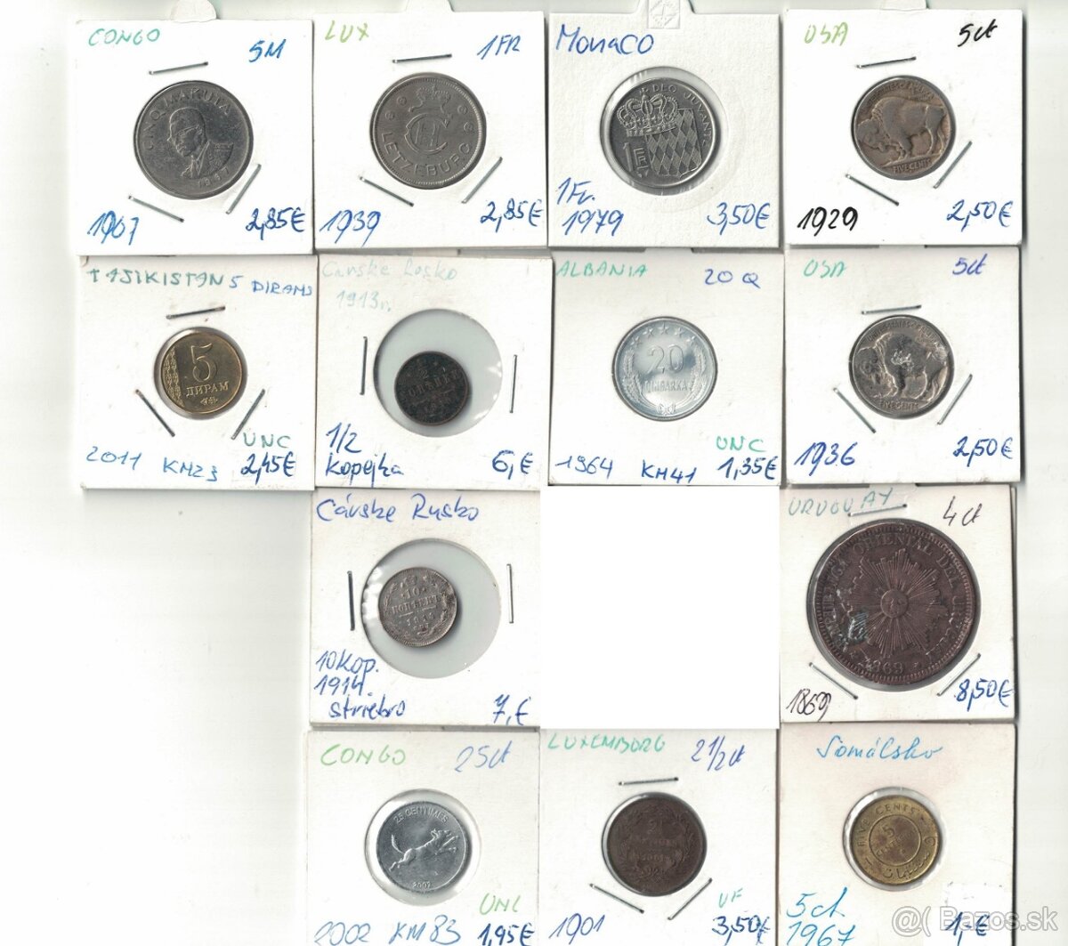 Zbierka mincí - SŠ a svet - Poľsko, Fínsko, Švédsko, slov.št