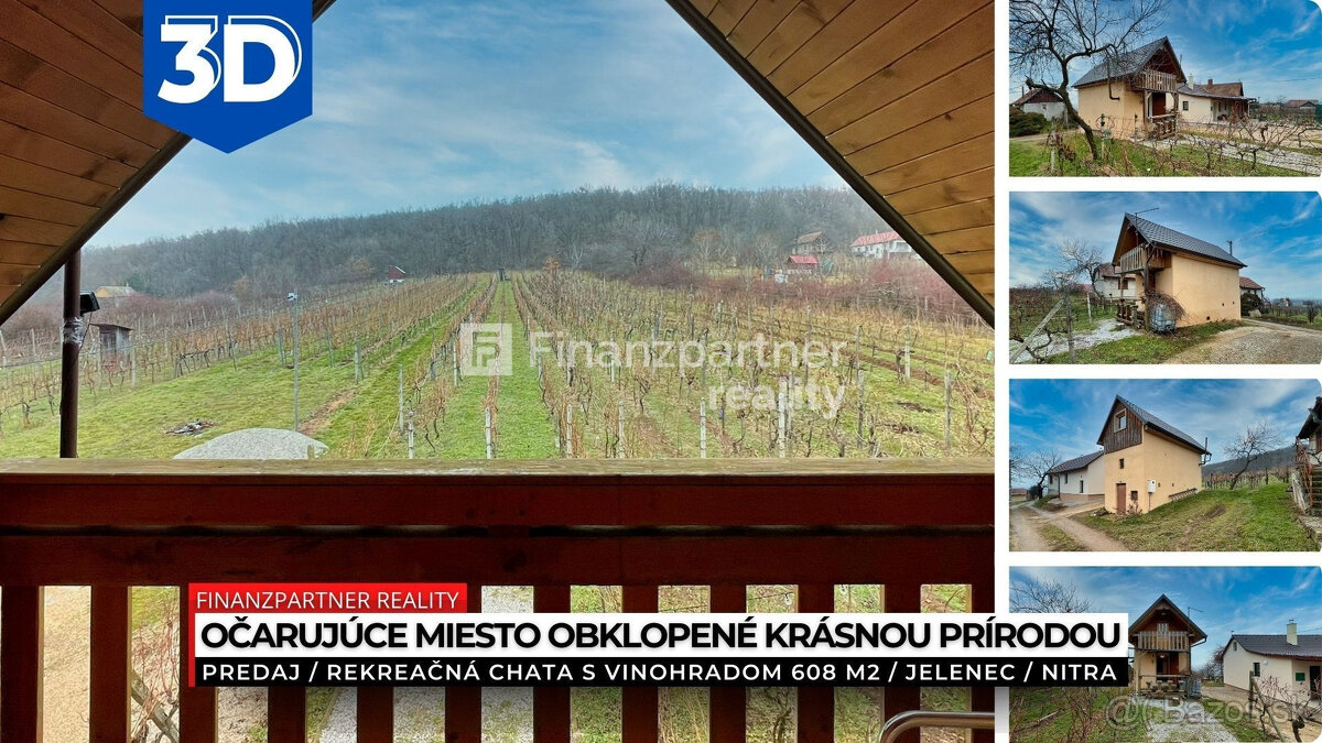 Rekreačná chata, vinohrad 608 m², Jelenec, Nitra