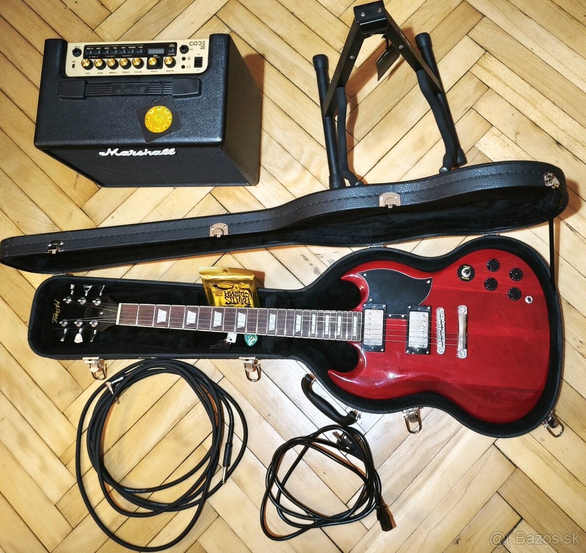 Elektrická gitara + kombo + príslušenstvo