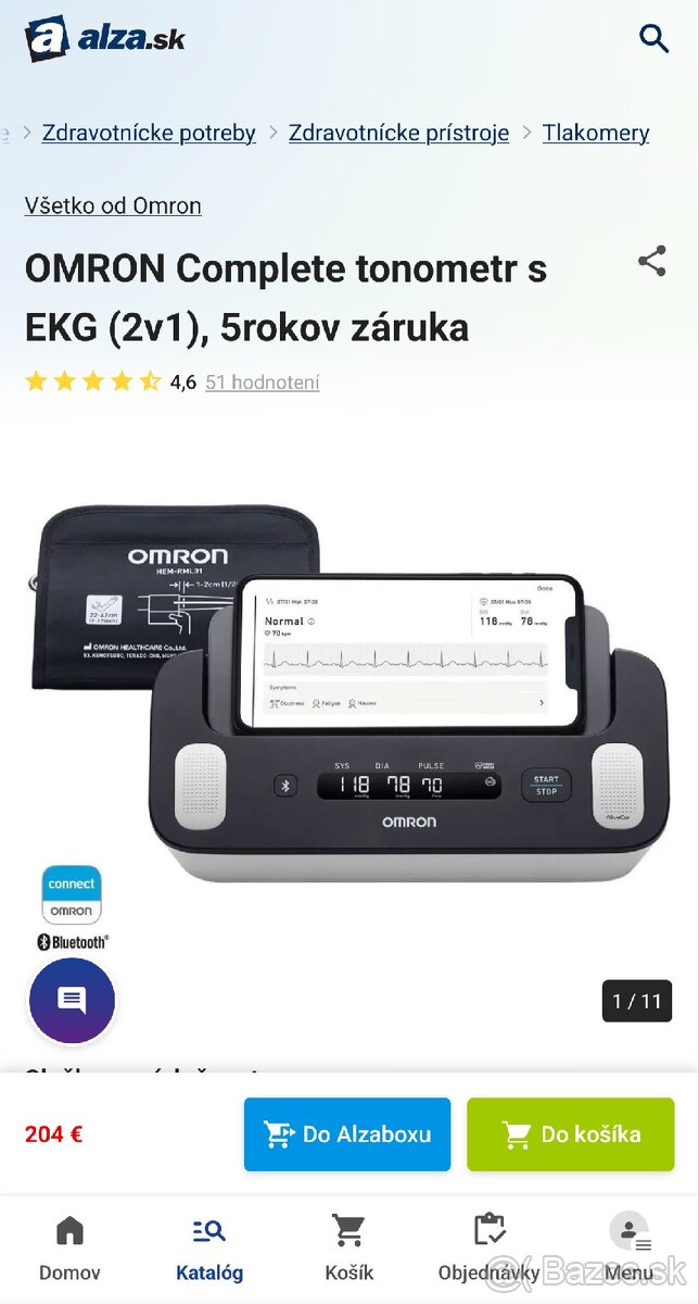 OMRON Complete tlakomer a EKG v 1 pristroji