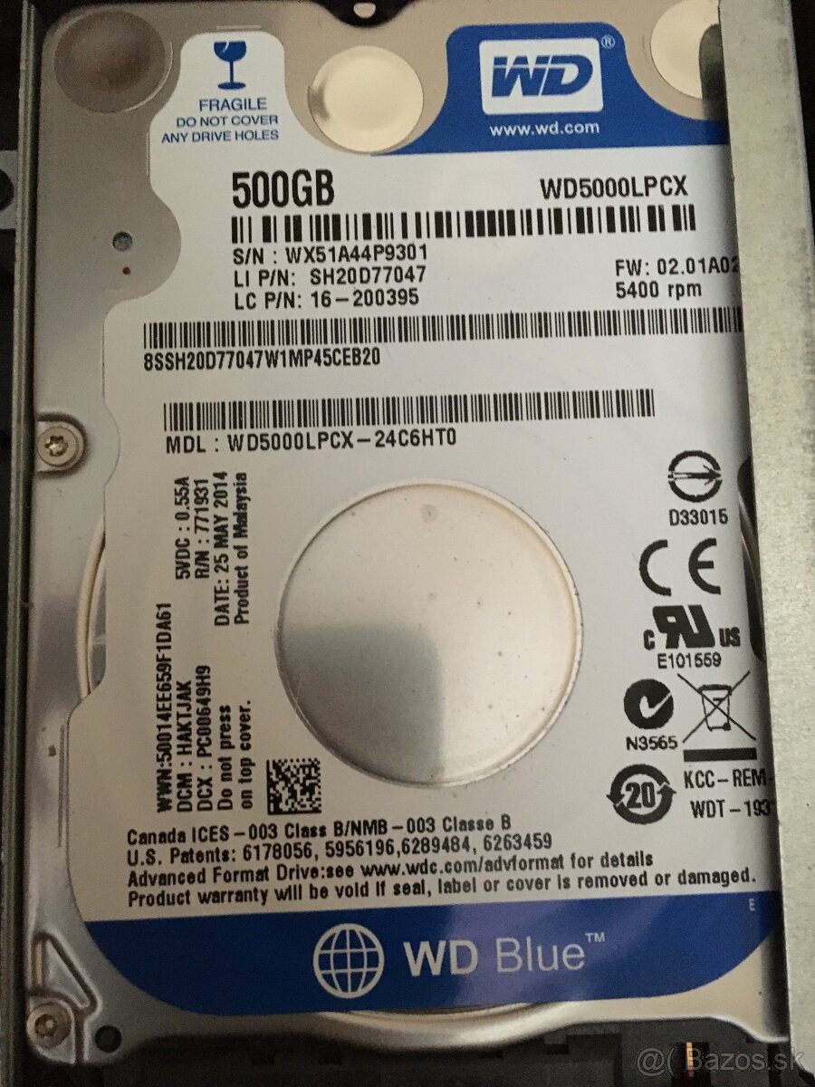 WD Blue 500GB, WD5000LPCX