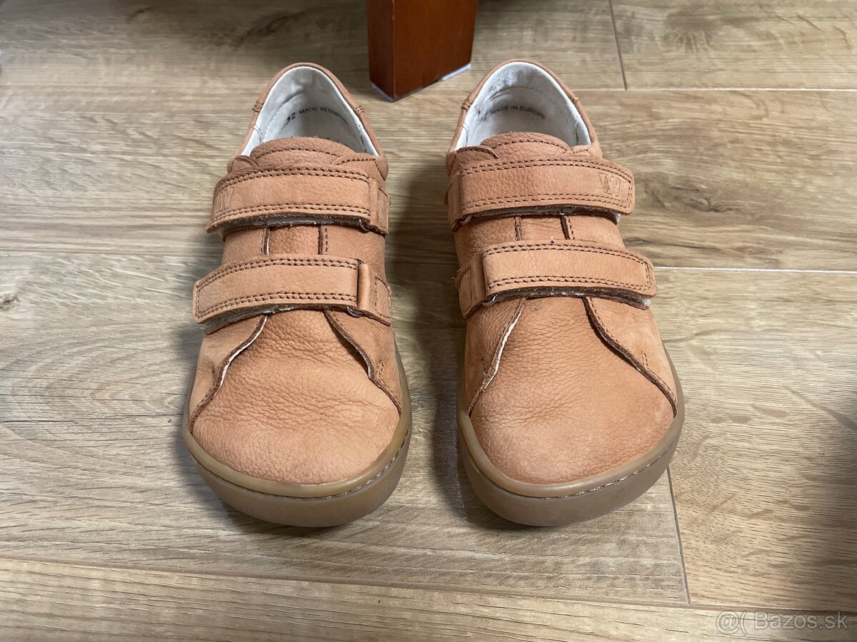 Kožené barefoot mokasíny veľ. 32