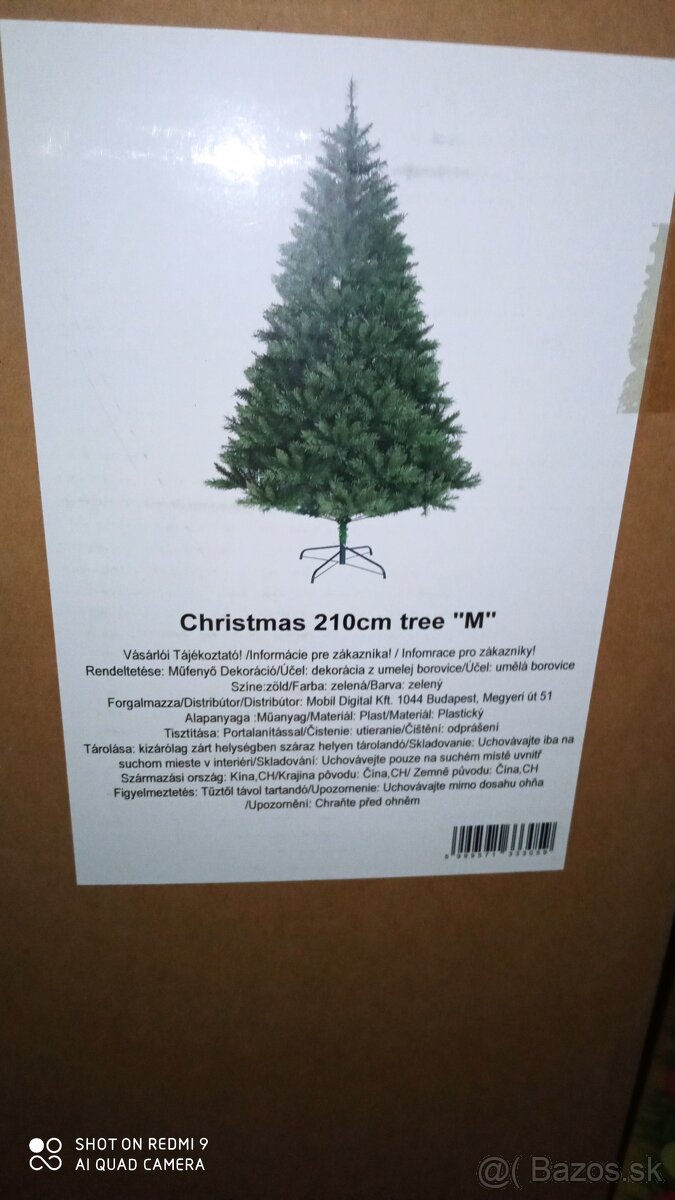 VIANOČNÝ STROMČEK - 210 cm