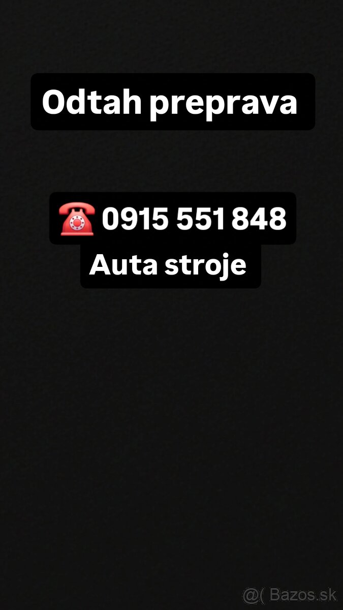 Odtah preprava osobne stroje