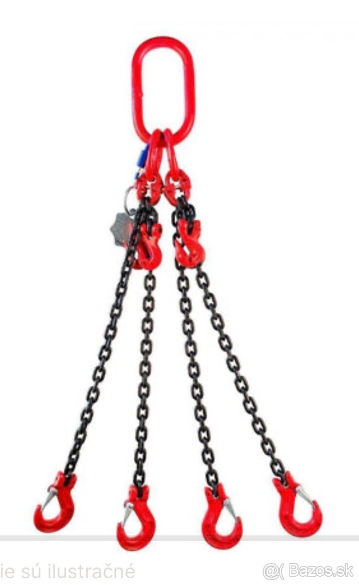 Reťazový záves oko-4 hák so skracovačom 3m