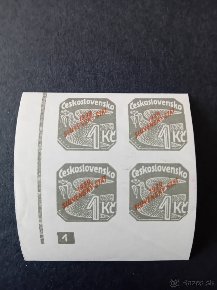 NOVINOVÉ ZNÁMKY SLOVENSKÝ ŠTÁT 1939