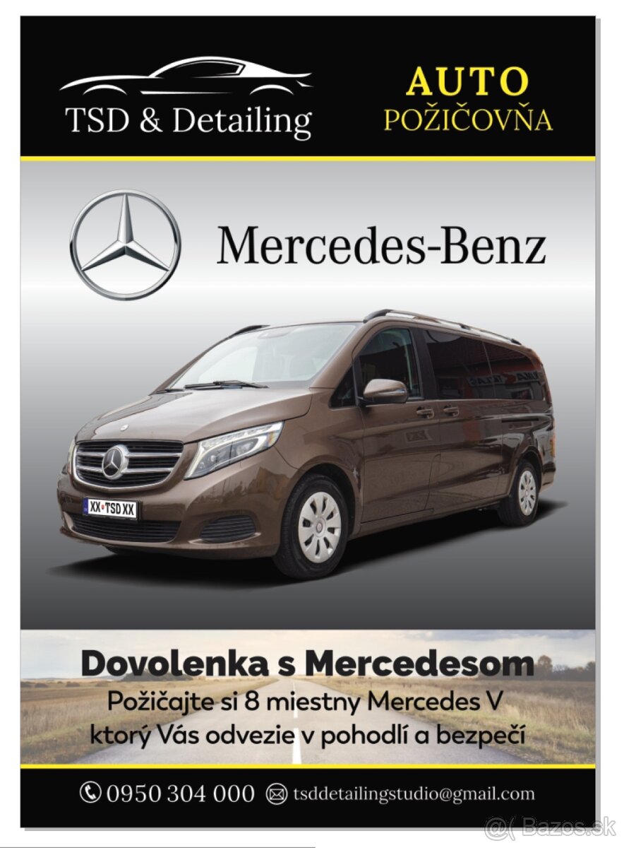 Prenajom 8 miestneho MERCEDES V
