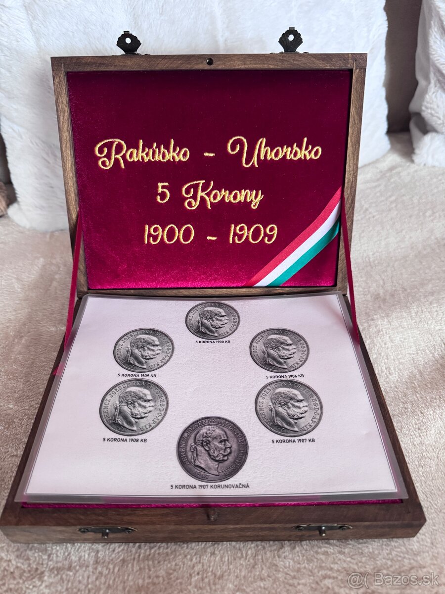 Luxusna zakazkova kazeta na 5 korony FJI