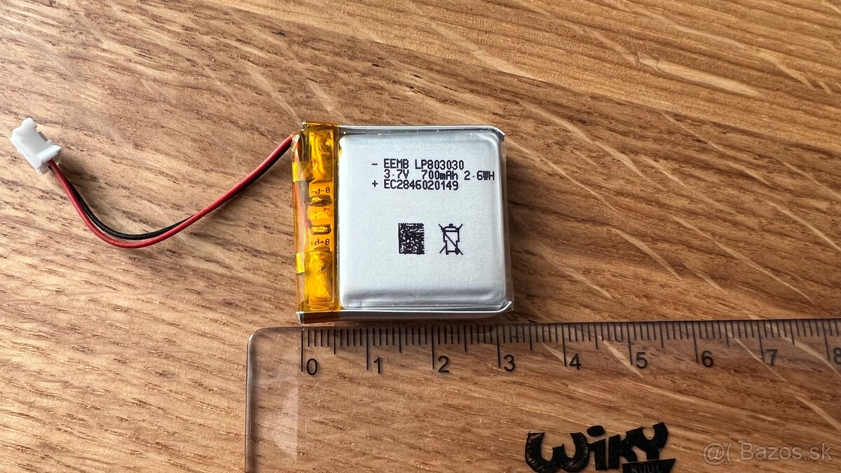 Batéria 3,7 V 700mAh 2.6 Wh typ LP803030