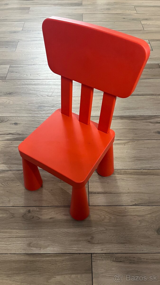 Detská stolička Mammut Ikea červená