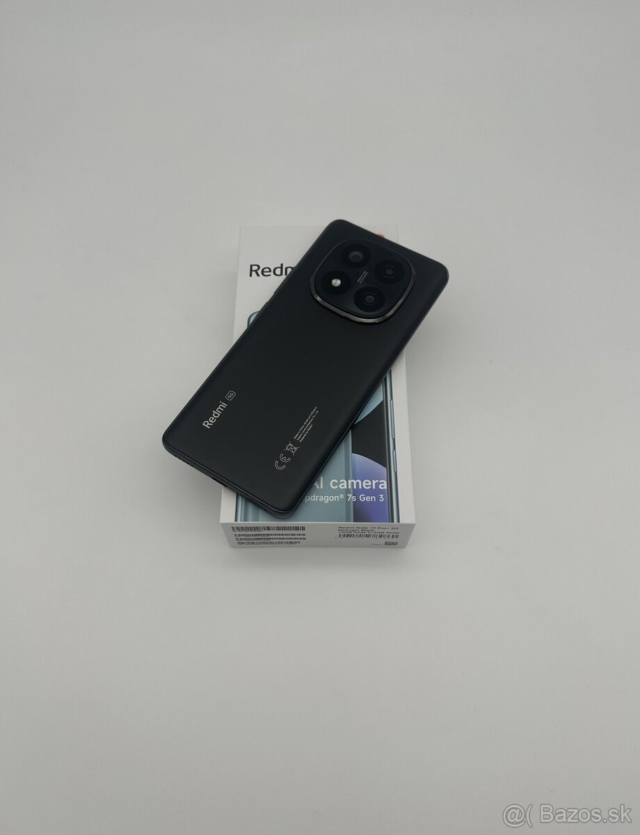 NOVÝ Xiaomi Redmi Note 14 Pro+ 5G 12/512GB Black + ZÁRUKA
