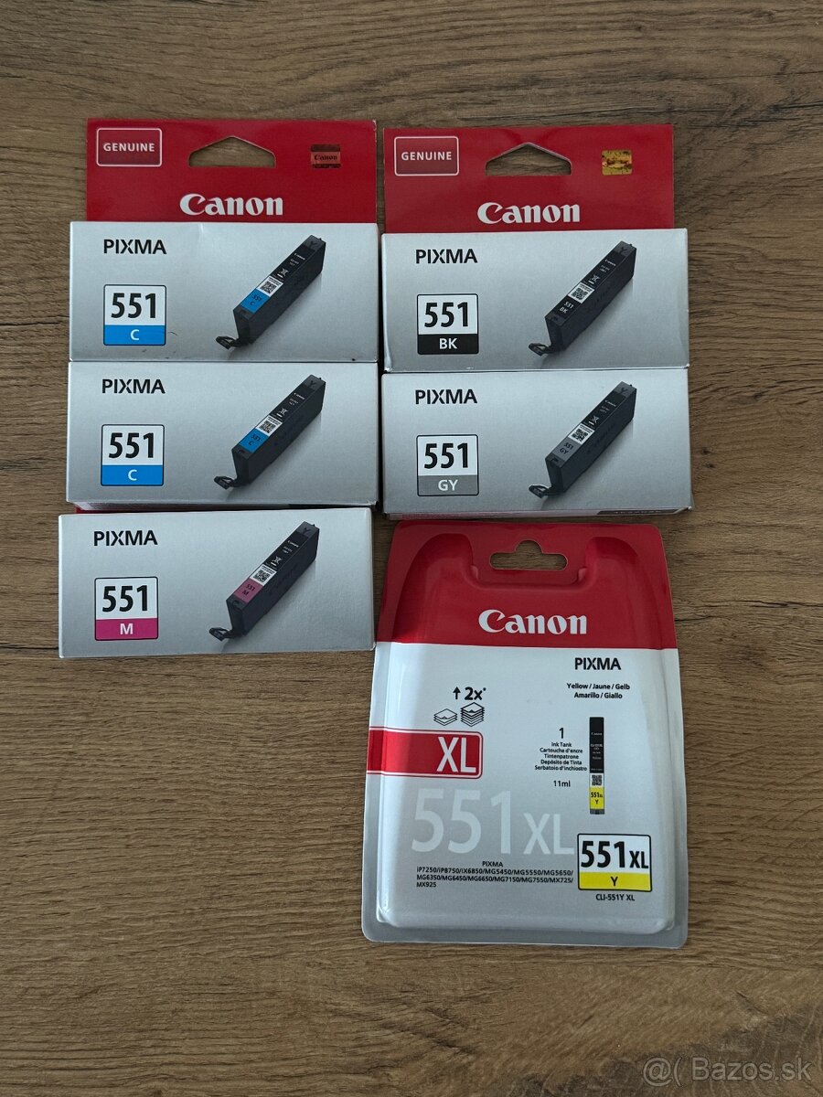 Tonery Canon Pixma 551 a 550