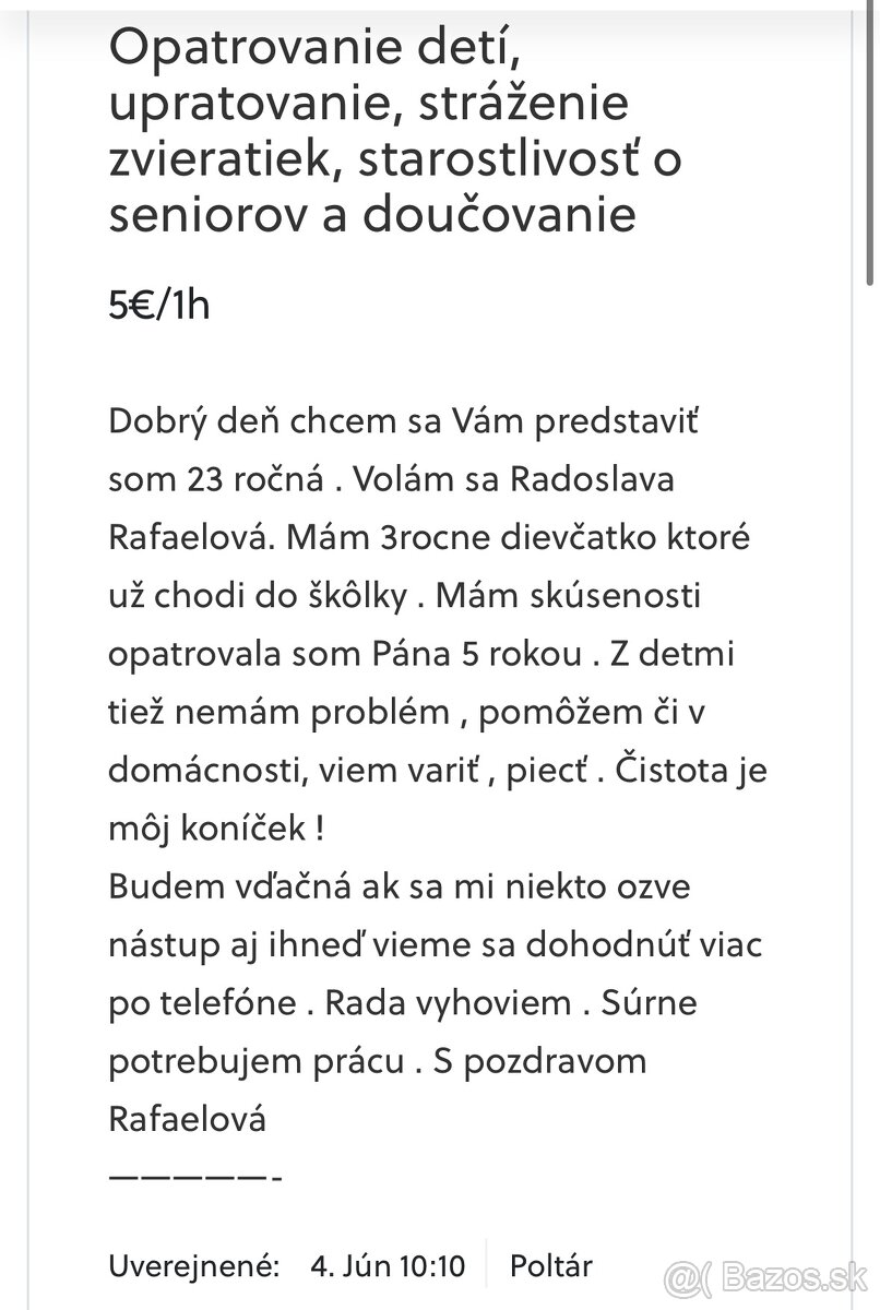 Opatrovateľka
