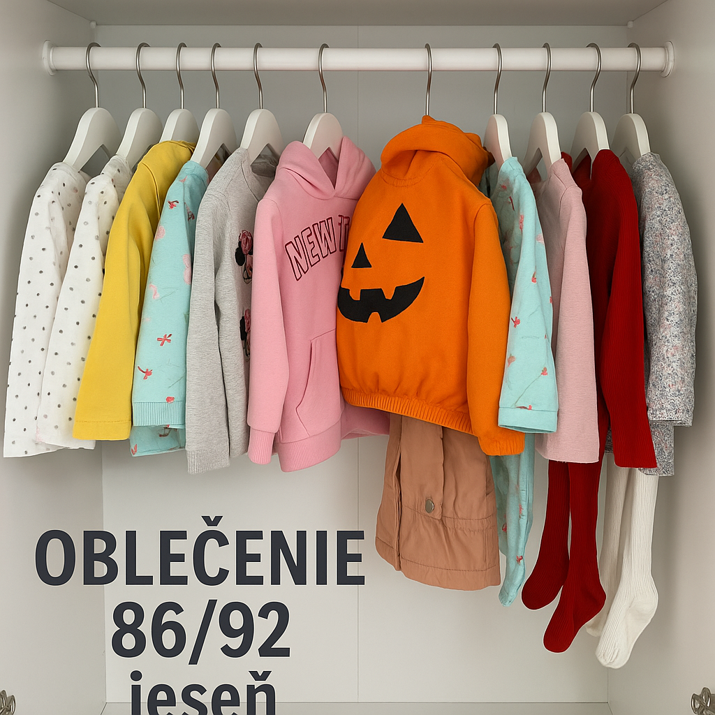 Balík oblečenia 86/92 dievča –zima + jeseň, 60+ ks