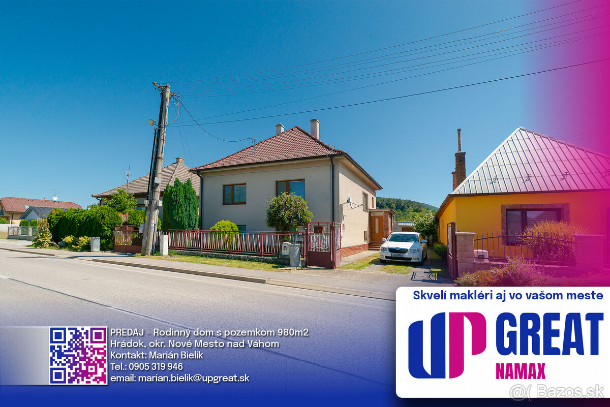 NA PREDAJ - Rodinný dom v obci Hrádok