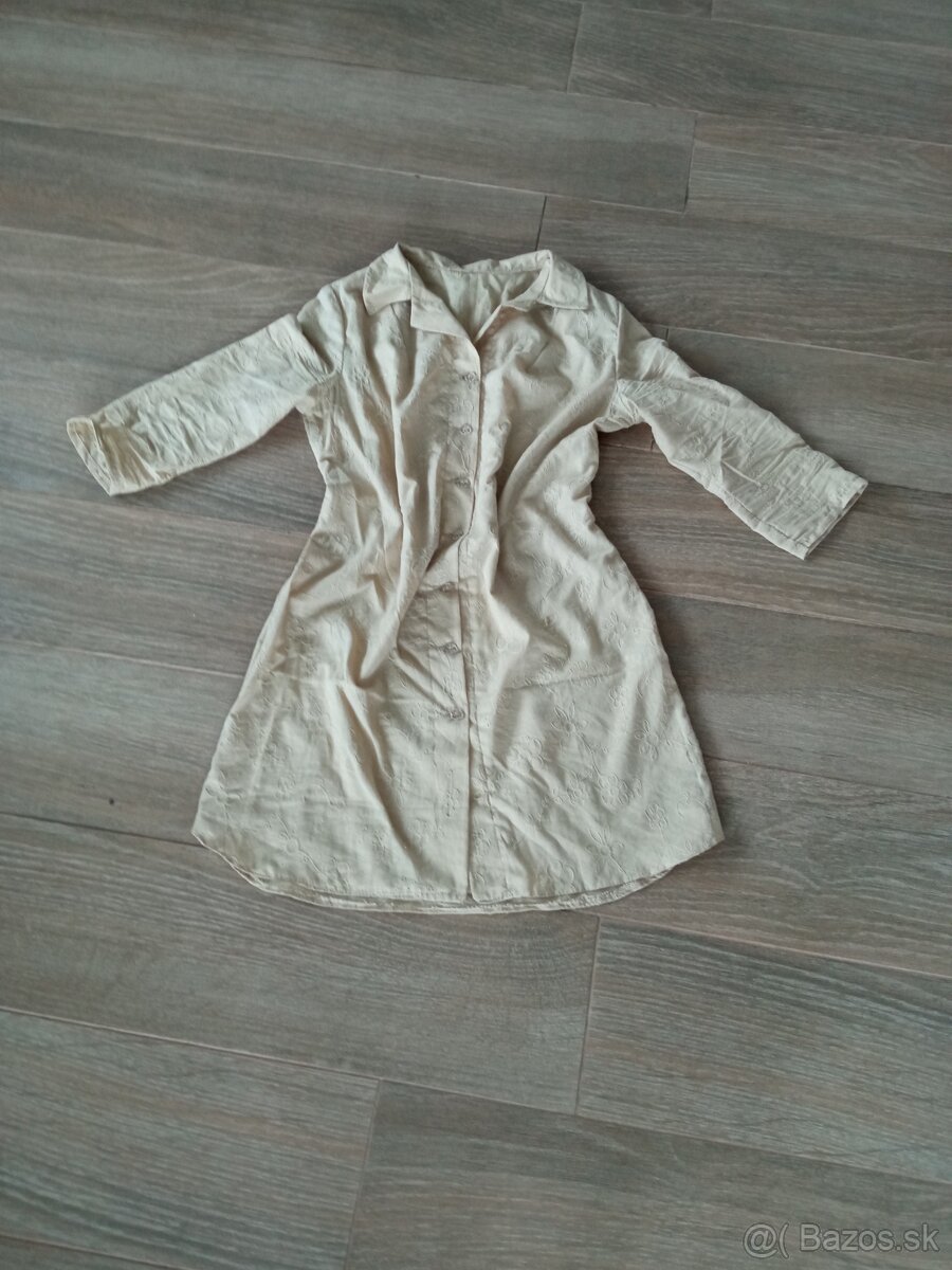 Mini košeľové saty damska, košeľa predĺžená L so vzorom