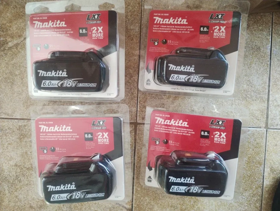 4X Nové originální baterie makita 6A BL1860b