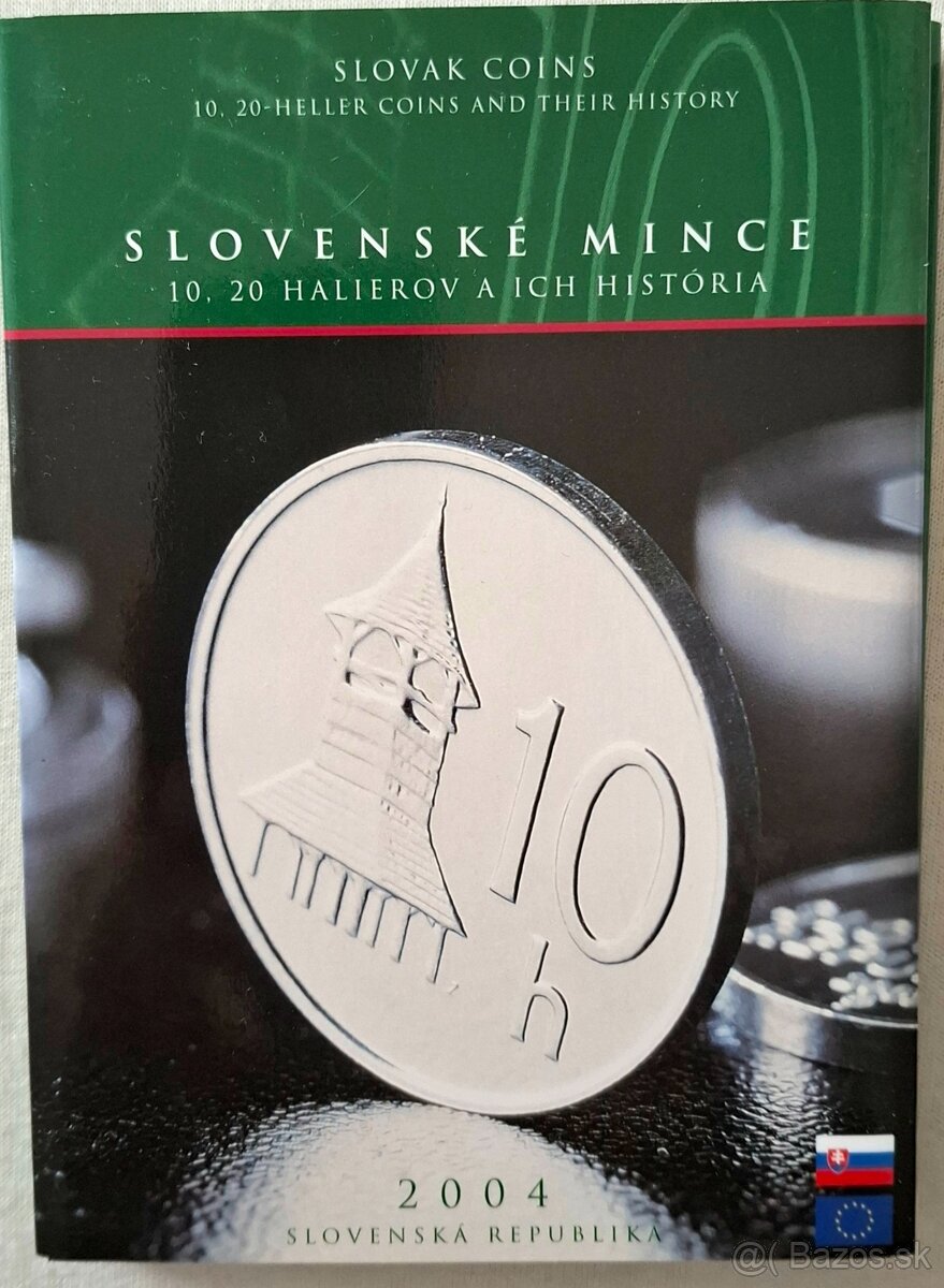 Slovenské mince 10 ,20 halierov a ich história 2004.