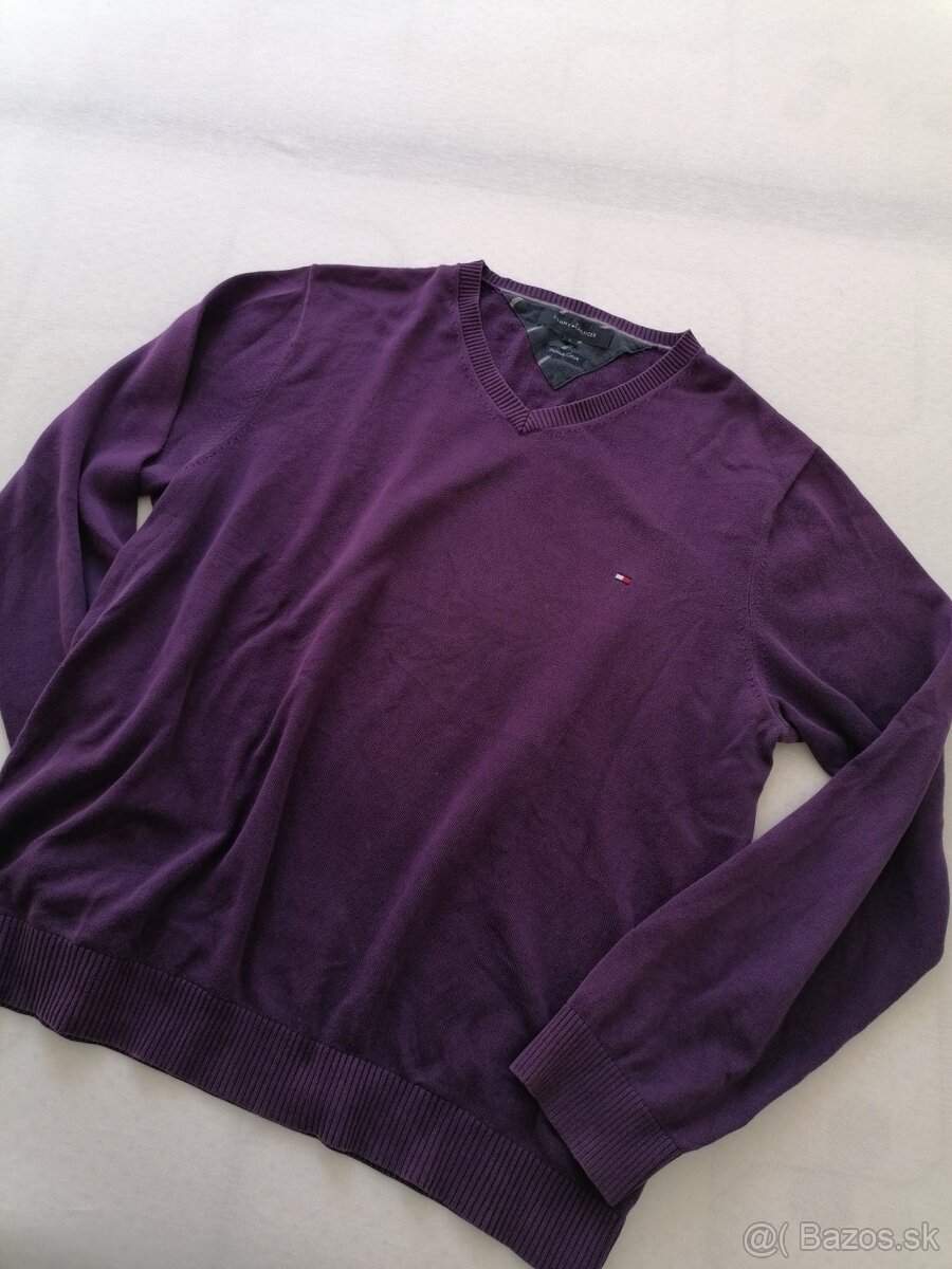 Pansky fialovy sveter TOMMY HILFIGER,L