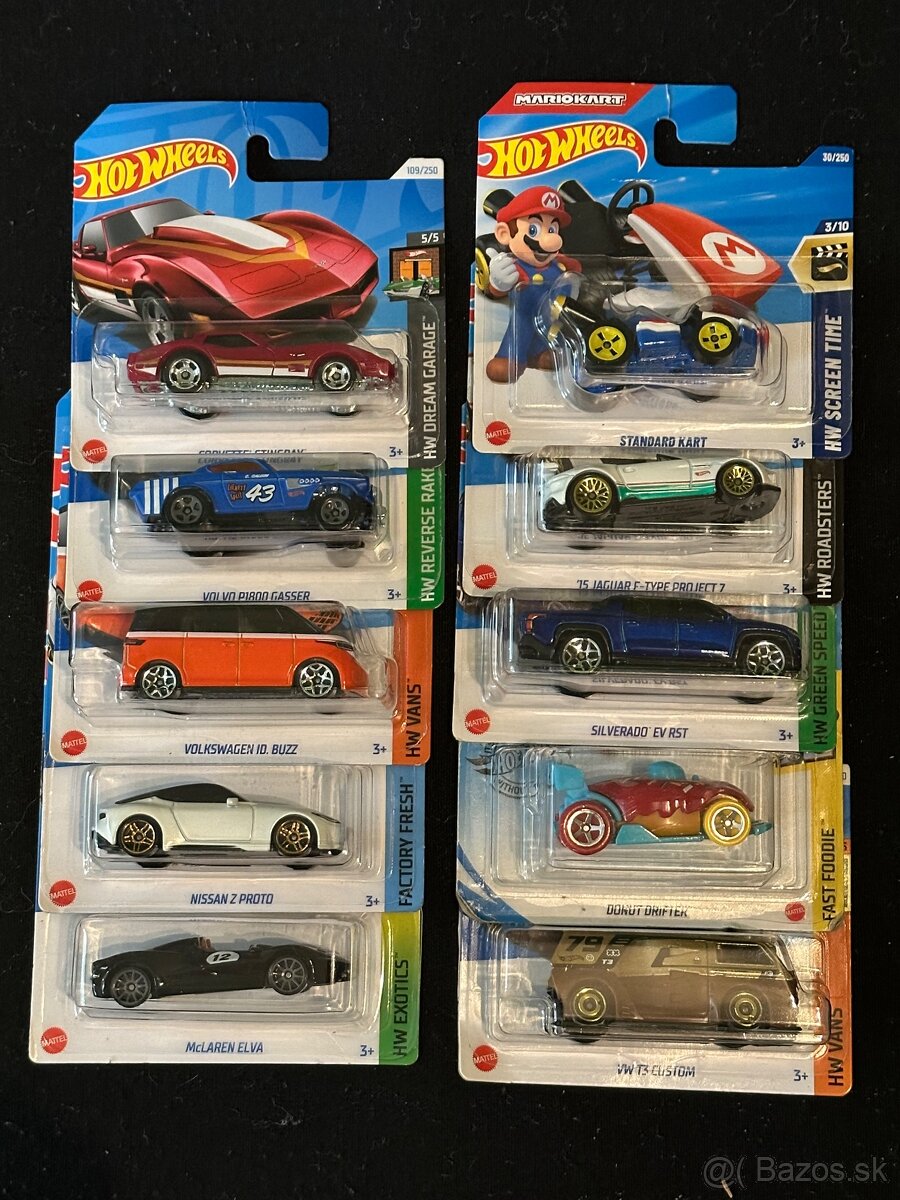 10 kusov Hotwheels nové neotvorené