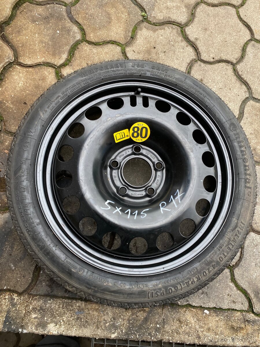 Predám na Opel rezervu tenkú dojazdovu 5x115 R17