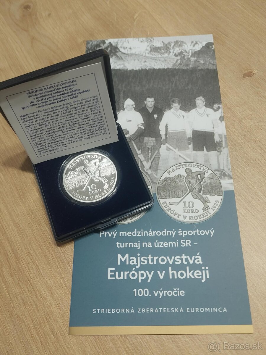 10 € Majstrovstvá Európy v hokeji 2025