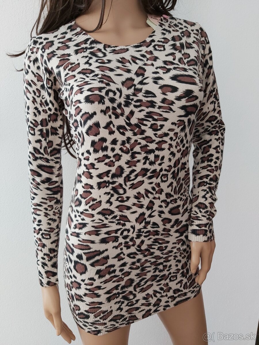 Béžový a hnedý pulóver S/M