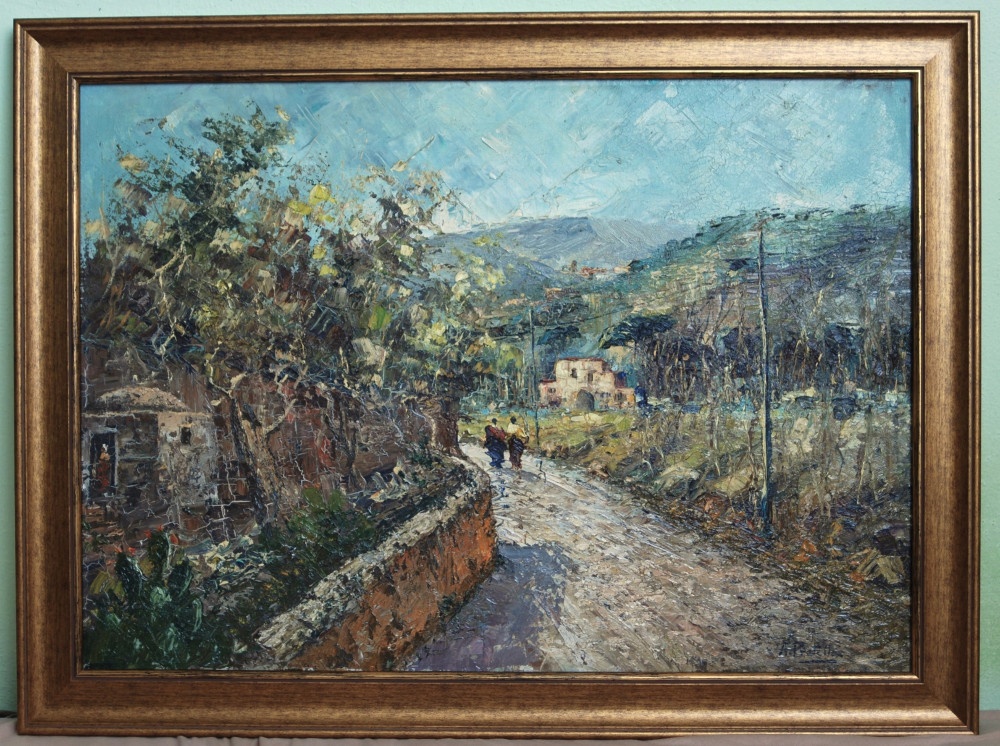 OBRAZ - Talianska škola - Roľnícka krajina
