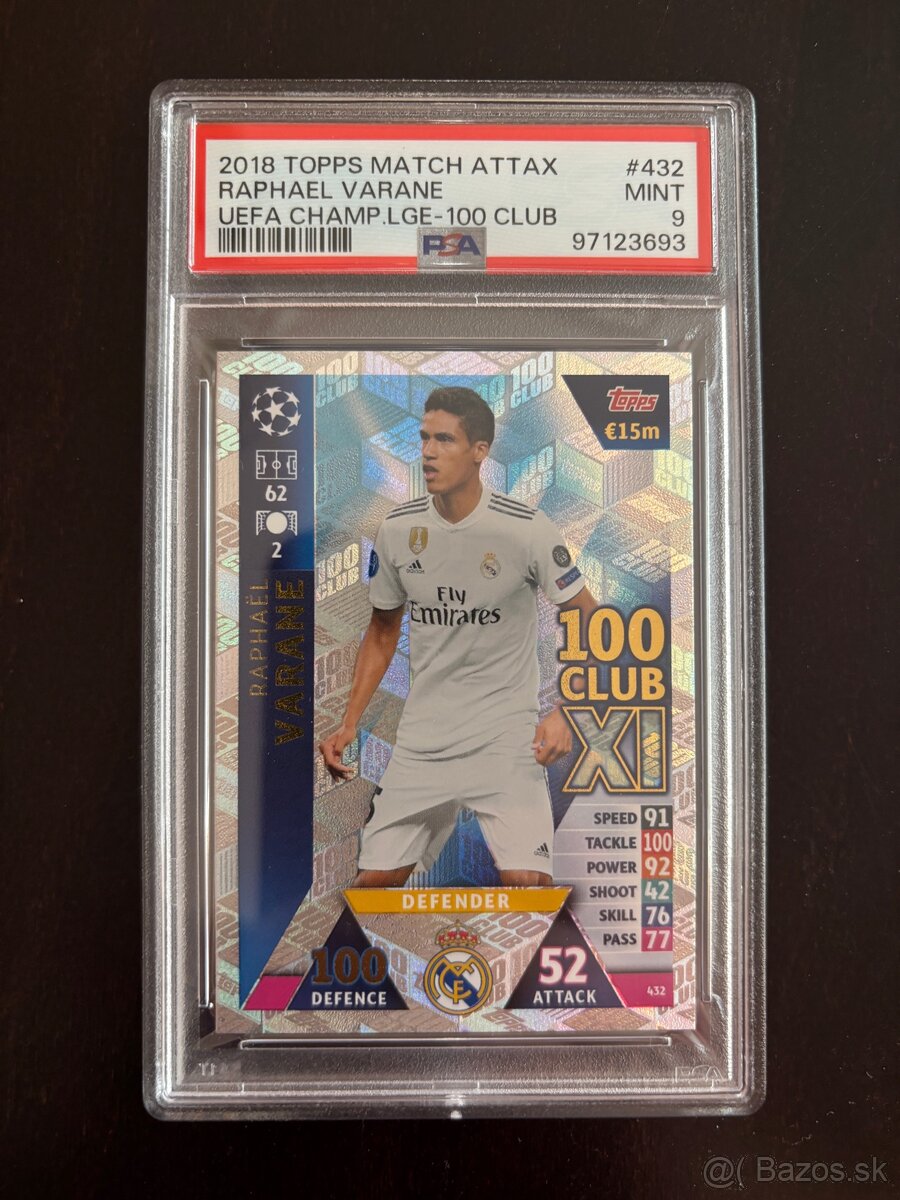 Futbalová Karta - Raphael Varane PSA9
