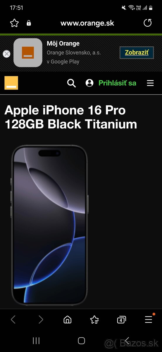 AppleiPhone 16pro 128Gb