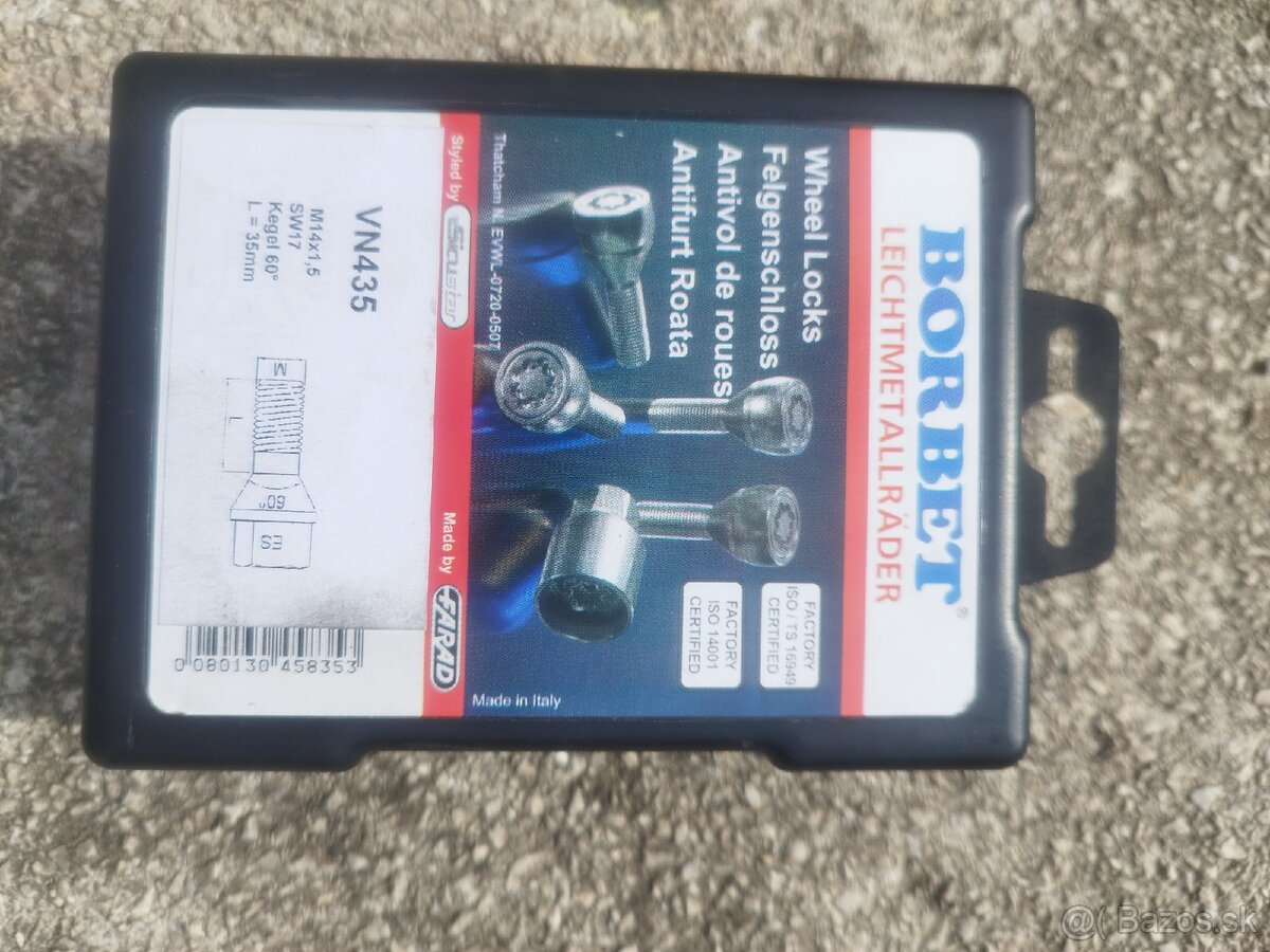 Bezpečnostné skrutky Borbet